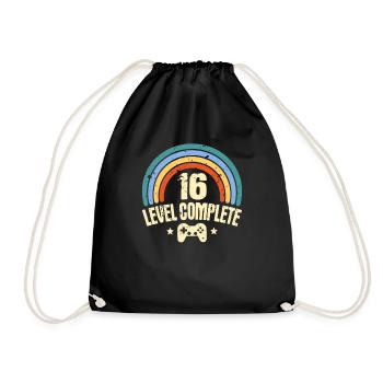 16ème anniversaire Niveau 16 ans Drôle de joueur - Sac de sport léger - noir - Devant