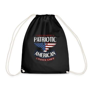 Amérique États-Unis Américain Américain - Sac de sport léger - noir - Devant