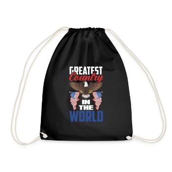 Amérique États-Unis Américain Américain - Sac de sport léger - noir - Devant