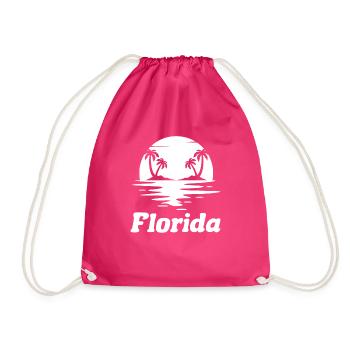 Florida - Drawstring Bag - fuchsia - Front