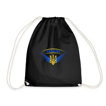Ukraine Friede Flügel - Turnbeutel - Schwarz - Vorne