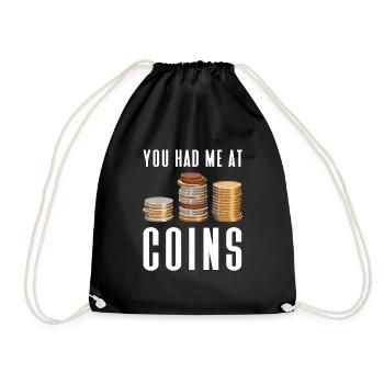 Numismatique Pièce de monnaie Cadeau de collection - Sac de sport léger - noir - Devant