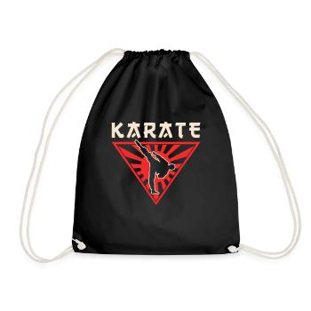 Karate Black Belt Gi Uniform - Turnbeutel - Schwarz - Vorne