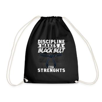 Karate Black Belt Gi Uniform - Turnbeutel - Schwarz - Vorne