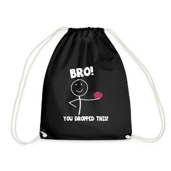 Cerveau de figure de bâton perdu - Sac de sport léger - noir - Devant