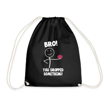 Cerveau de la figure du bâton - Sac de sport léger - noir - Devant