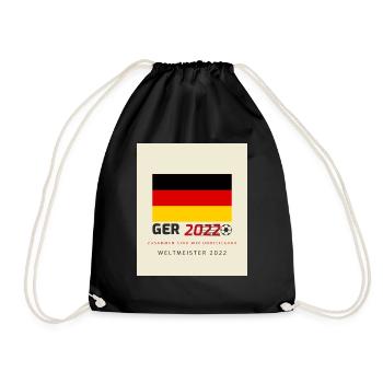 Ger 2022 Weltmeister - Turnbeutel - Schwarz - Vorne