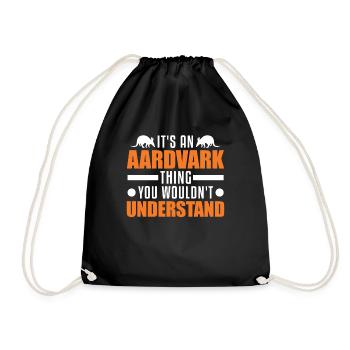 Aardvark Thing Gift Aardvark - Drawstring Bag - black - Front