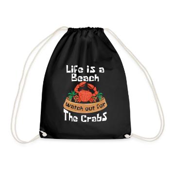 Crabe Tshirt Crabe Crevettes Scorpion Homard - Sac de sport léger - noir - Devant