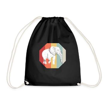 Cadeau d’éléphant pour Proboscis Africa Wilderness Zoo - Sac de sport léger - noir - Devant