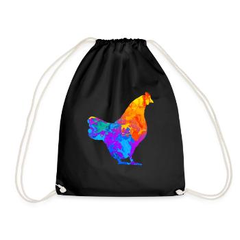 Poulets poulets éleveur de poulet - Sac de sport léger - noir - Devant
