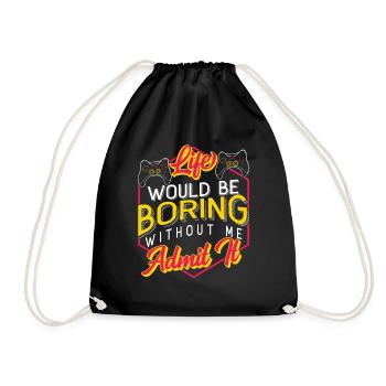 Gamer Gamer Gaming Console Video Games - Drawstring Bag - black - Front