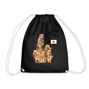 Drôle Capybaras Capibara Rongeur Drôle - Sac de sport léger - noir - Devant