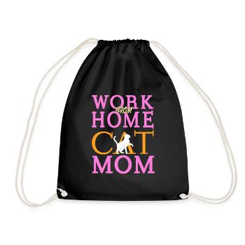 Travail à partir de la maison Chat Maman Rétro Génial Cat Lover - Sac de sport léger - noir - Devant