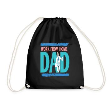 Retro Vintage Work From Home Dad Cool T-Shirt - Turnbeutel - Schwarz - Vorne