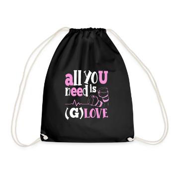 Boxing All You Need Is G-Love Gloves Women Boxer - Drawstring Bag - black - Front