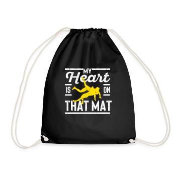 Mon cœur est sur le tapis Funny Wrestling - Sac de sport léger - noir - Devant