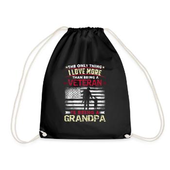 Love Being Grandpa American Proud Veterans Day - Turnbeutel - Schwarz - Vorne