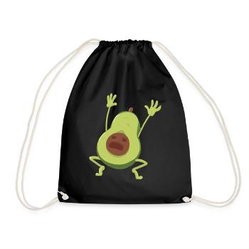 Screaming Avocado - Drawstring Bag - black - Front