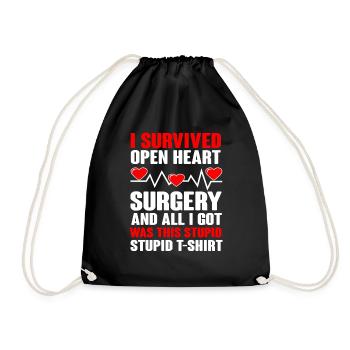 Cadeau de chirurgie à cœur ouvert - Sac de sport léger - noir - Devant