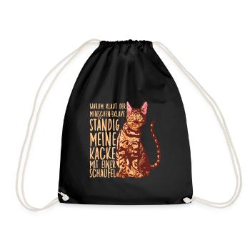 Drôle de motif de propriétaire de chat pour les fans de chats - Sac de sport léger - noir - Devant