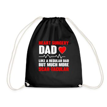 Open Heart Surgery Gift - Drawstring Bag - black - Front