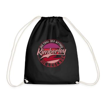 Die frau der Mythos die Legende Kimberley Geschenk - Turnbeutel - Schwarz - Vorne