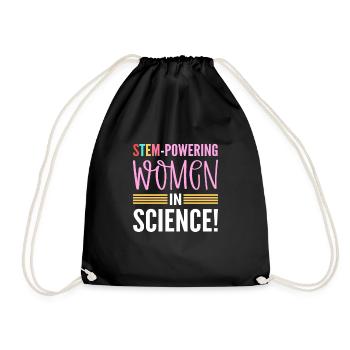 Stem-powering Women In Science. Steminist - Turnbeutel - Schwarz - Vorne