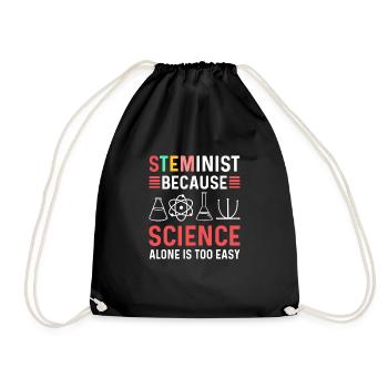 Steminist Weil Wissenschaft Allein Zu Einfach - Turnbeutel - Schwarz - Vorne