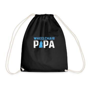 Papa en fauteuil roulant. Fauteuil roulant Papa Handicap - Sac de sport léger - noir - Devant
