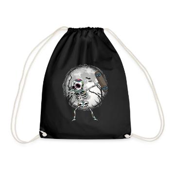 Skeleton Skateboard Halloween Skater - Sac de sport léger - noir - Devant