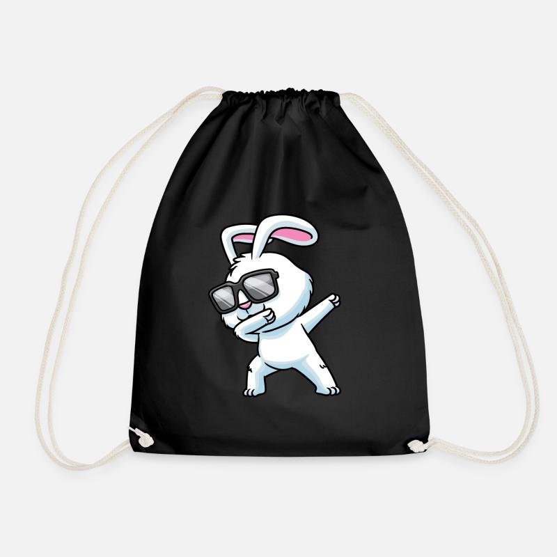 Dabbing Hase Mit Sonnenbrille Kaninchen - Turnbeutel - Schwarz