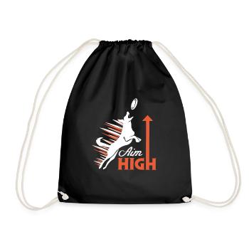 Aim High Awesome Retro Dog Training Designs - Drawstring Bag - black - Front