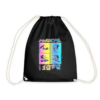 Awesome since 1979. Wakeboard Lifestyle - Drawstring Bag - black - Front