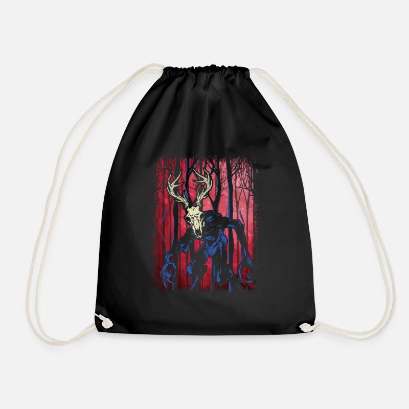 Wendigo Folk Creature Forest Halloween Cryptid - Turnbeutel - Schwarz