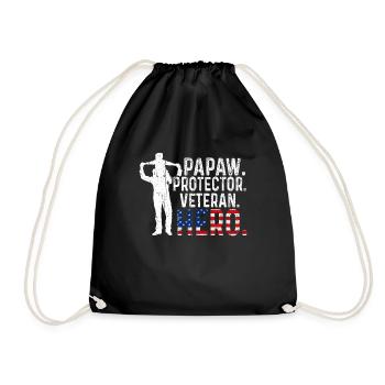 Hero Daddy Papaw USA Journée des vétérans américains fiers - Sac de sport léger - noir - Devant