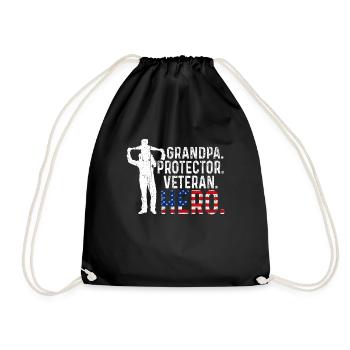 Hero Daddy Grandpa USA Journée des vétérans américains fiers - Sac de sport léger - noir - Devant