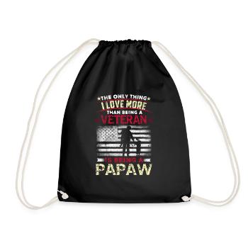 Love Being Dad Grandpa American Proud Veterans Day - Turnbeutel - Schwarz - Vorne