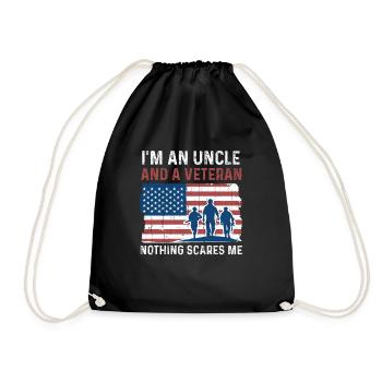 Uncle Nothing Scares American Proud Veterans Day - Turnbeutel - Schwarz - Vorne