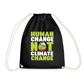 Drôle de changement climatique Hommes Femmes Réchauffement climatique - Sac de sport léger - noir - Devant