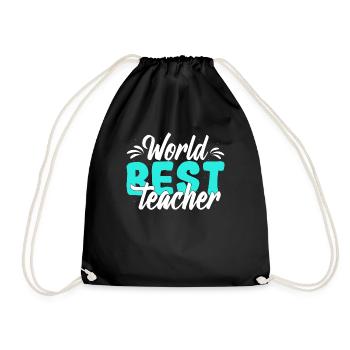 Bester Lehrer - Turnbeutel - Schwarz - Vorne