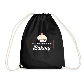 I'd Rather Be Baking Funny Cooks Bakers - Sac de sport léger - noir - Devant