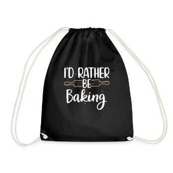 I'd Rather Be Baking Funny Cooks Bakers - Sac de sport léger - noir - Devant