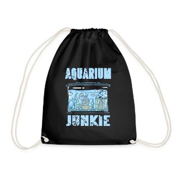 Aquarium Junkie Retro Vintage Fish Lover T-Shirt - Turnbeutel - Schwarz - Vorne