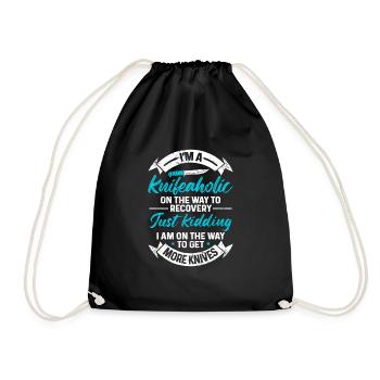 Butcher Knife Knife Knife Collector - Drawstring Bag - black - Front