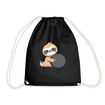 Sloth Bowling - Drawstring Bag - black - Front