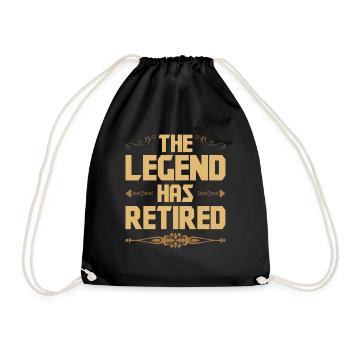 The legend has retired - Drawstring Bag - black - Front