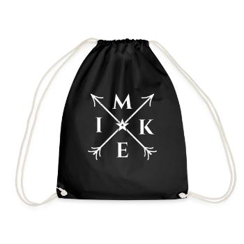 Imke X- Form Motiv Imke Geschenk - Turnbeutel - Schwarz - Vorne