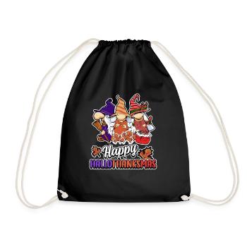 Hallothanksmas Trois Gnomes Halloween Noël - Sac de sport léger - noir - Devant