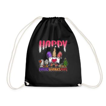 Hallothanksmas Trois Gnomes Halloween Noël - Sac de sport léger - noir - Devant